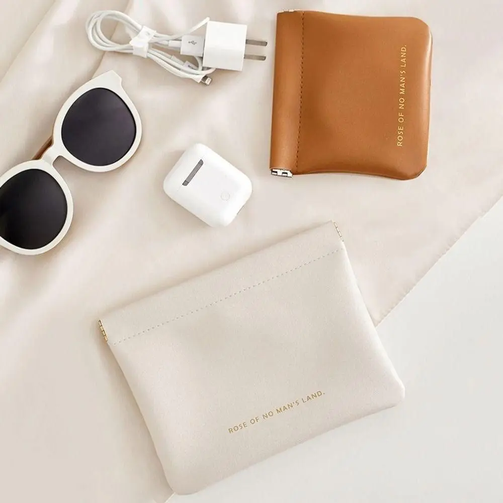 Fashion Simple Lipstick Makeup Bag Portable Mini Cosmetic Organizer Pouch Travel PU Key Small Bags for Women Girls