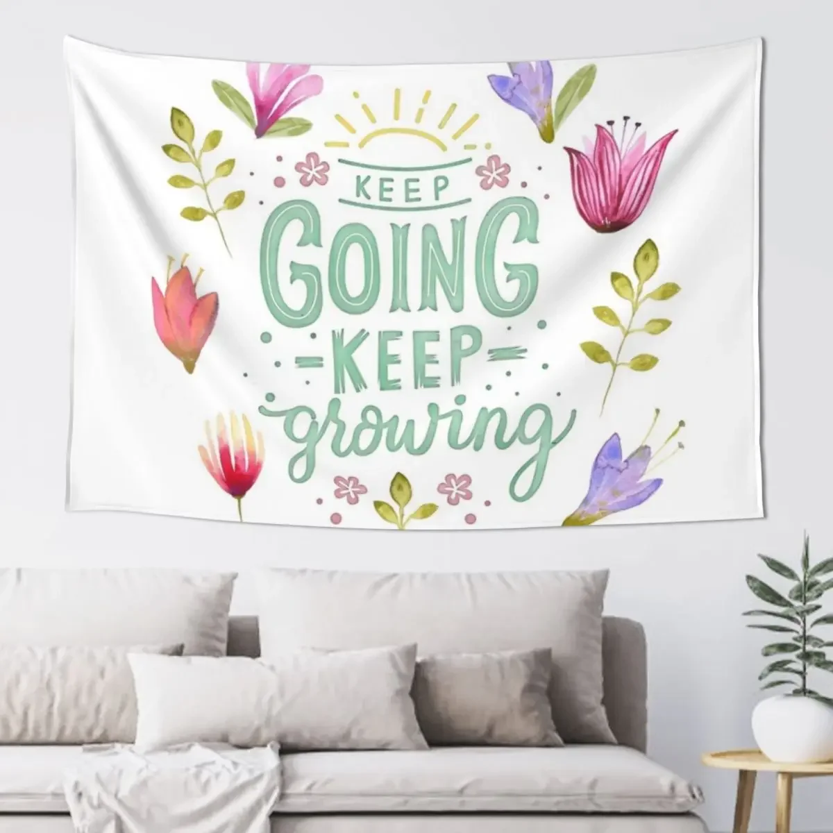 Keep Going Keep Growing Tapestry Tapete For The Wall Things To Decorate The Room Outdoor Decor Wall Decorations Tapestry