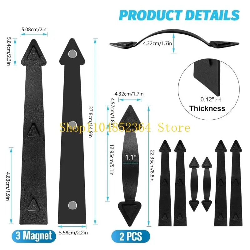 652F باب المرآب الديكور المغناطيسي مجموعة 6pcs فو فو تقليم ترقيات سريعة #6