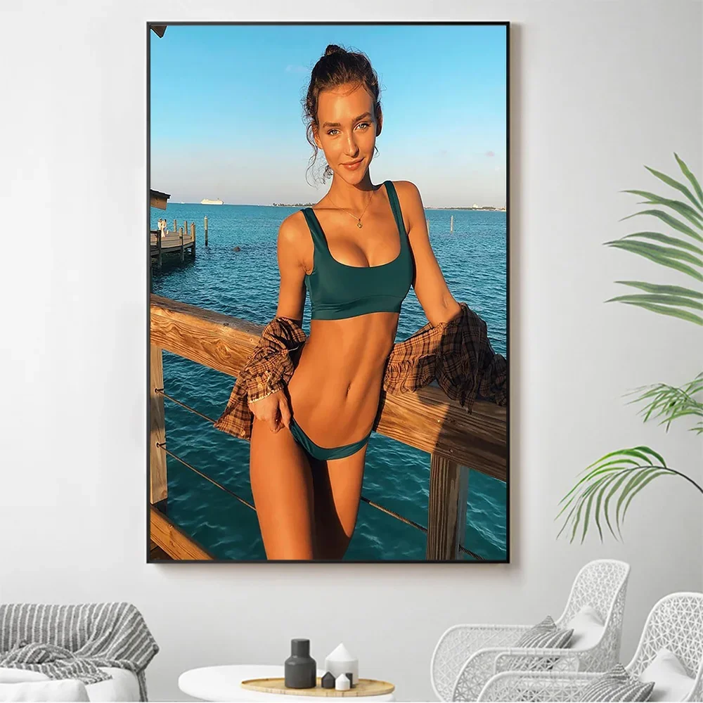 Silk Cloth Wall Poster Rachel Cook Sexy Model Star Art Home Decoration Gift