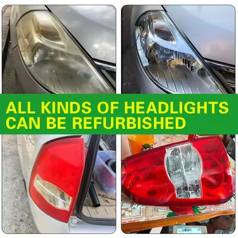 

Универсальный набор для восстановления фар: крем для удаления желтизны, окисления и полировки автомобильных фар