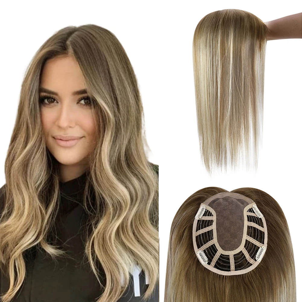 Moresoo Maagdelijk Haar Topper Menselijk Haar 12 Maanden Maagd Haar Stuk Hoge Kwaliteit Braziliaanse Haar 6*7Inch Basis Voor Vrouwen Haarstuk