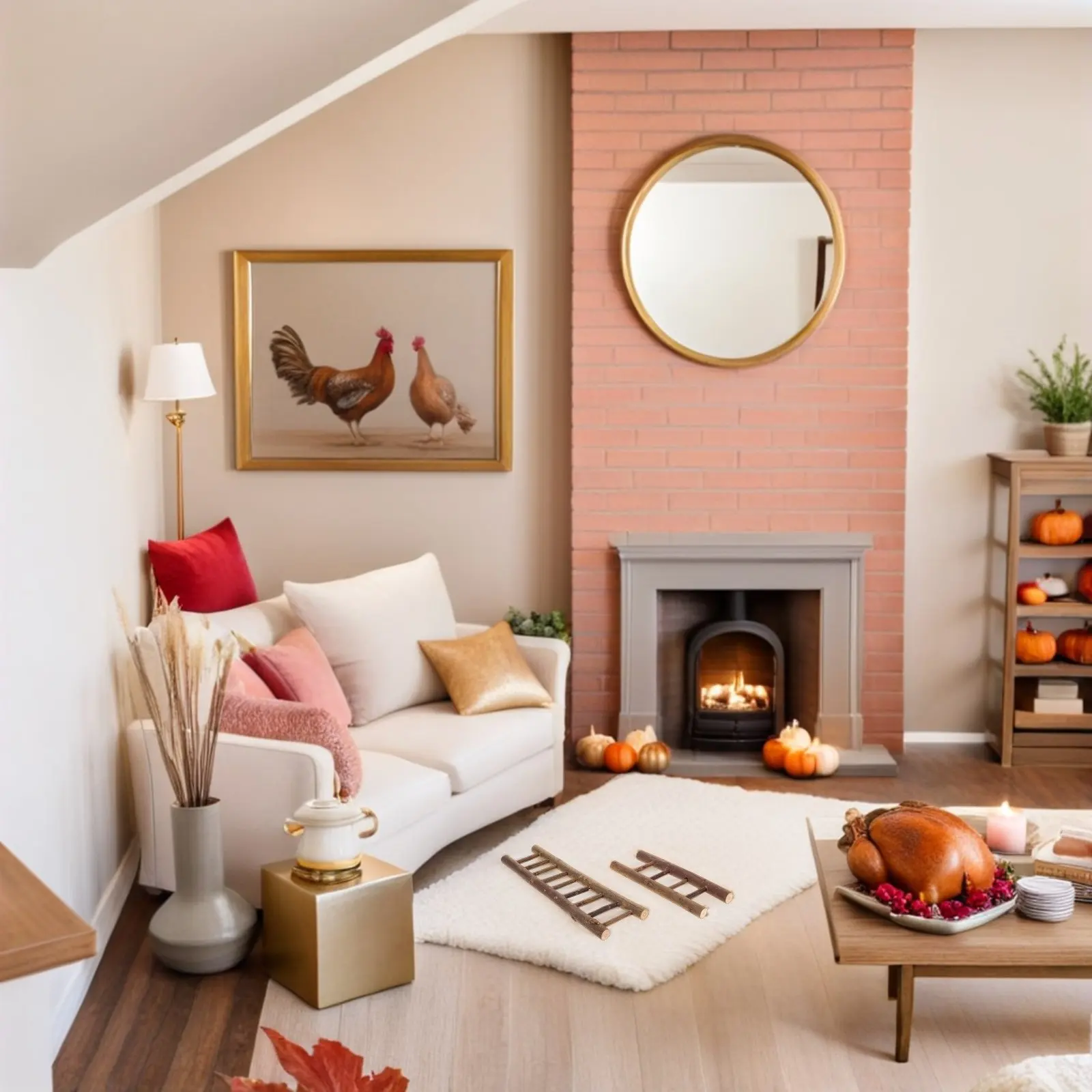 

2 шт. миниатюрные деревянные лестницы, изящные детали, украшение для кукольного домика, миниатюрный реквизит для лестницы, для создания сцен своими руками, для сказочных интерьеров