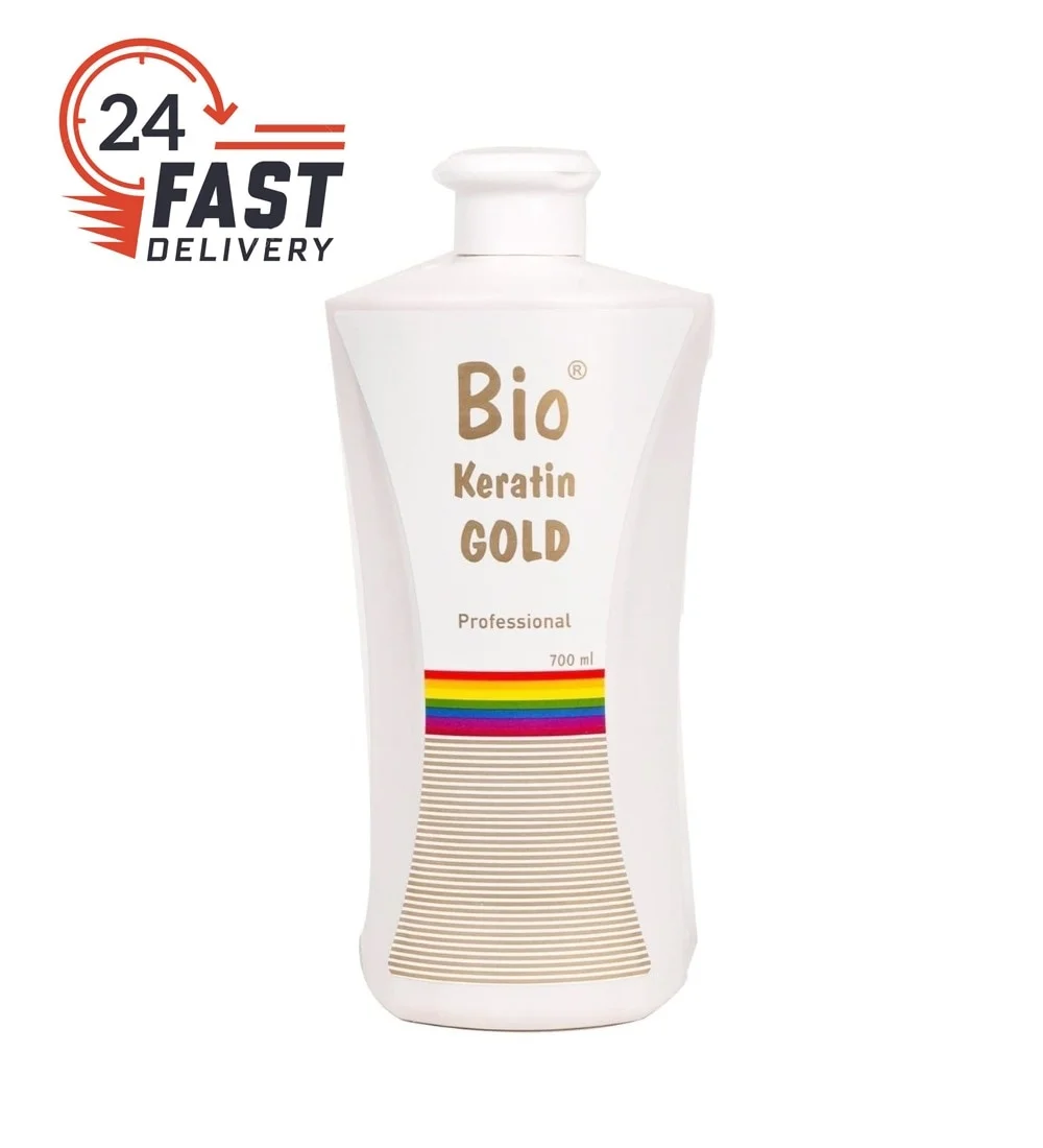 Bio Keratin Gold Brazilian Hair Straightener 700ML Permanent Blow Dry