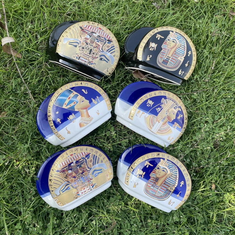 Ceramic napkin holder for Egyptian foreign trade export, creative home decor, ancient mythology, pharaoh