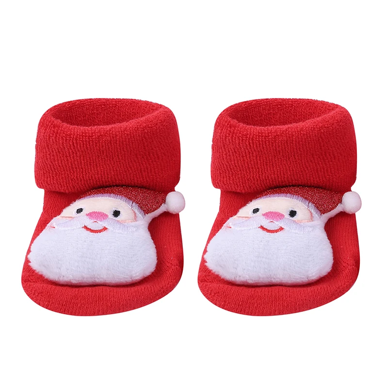 Bottes d'hiver mignonnes pour tout-petits, chaussures de neige à semelle souple pour bébés garçons et filles, chaussons chauds doublés de sourire, cadeau de Noël