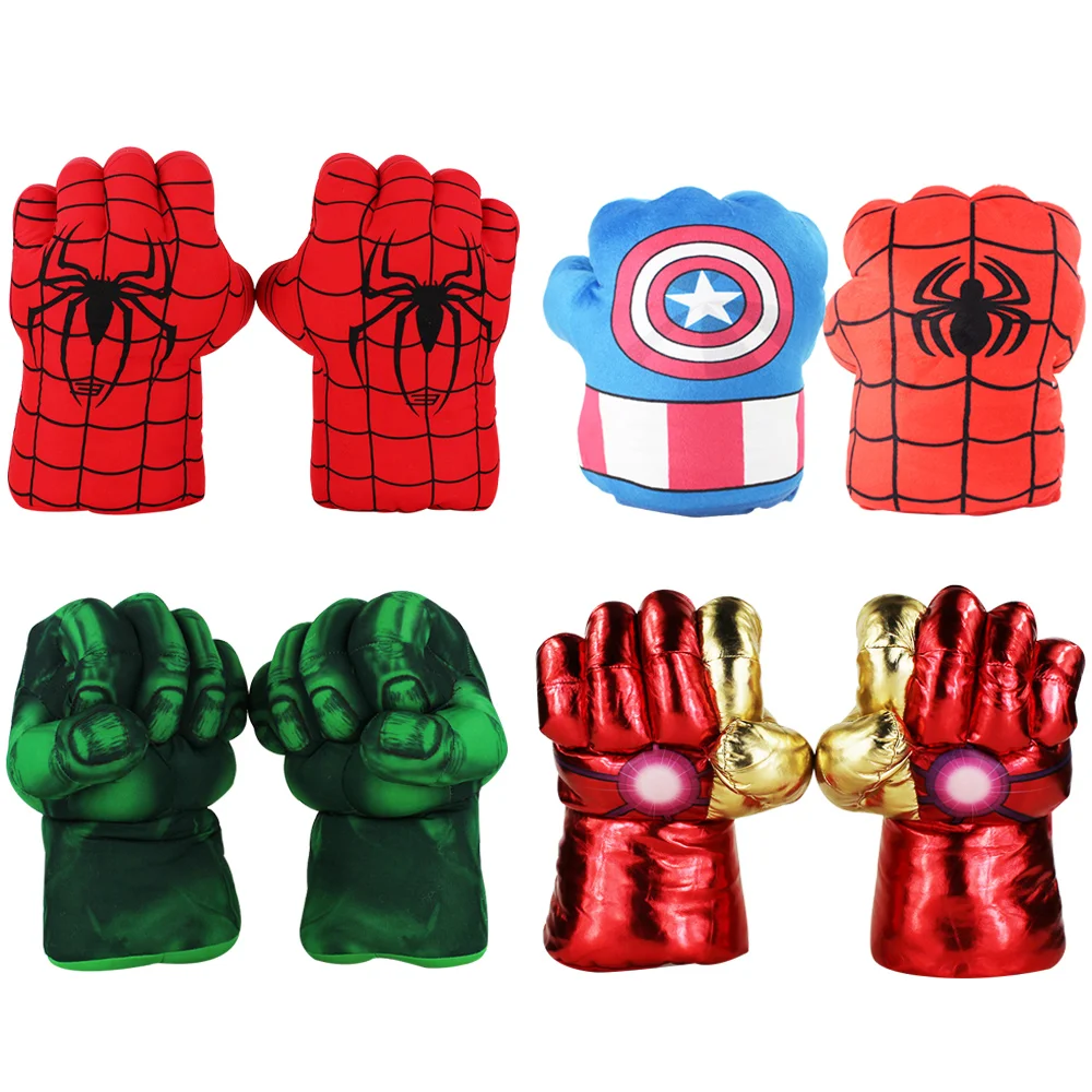 Avengers Spider-Man Iron Man Hulk Captain America Movie Plush Toy Boxing Gloves Birthday Gift