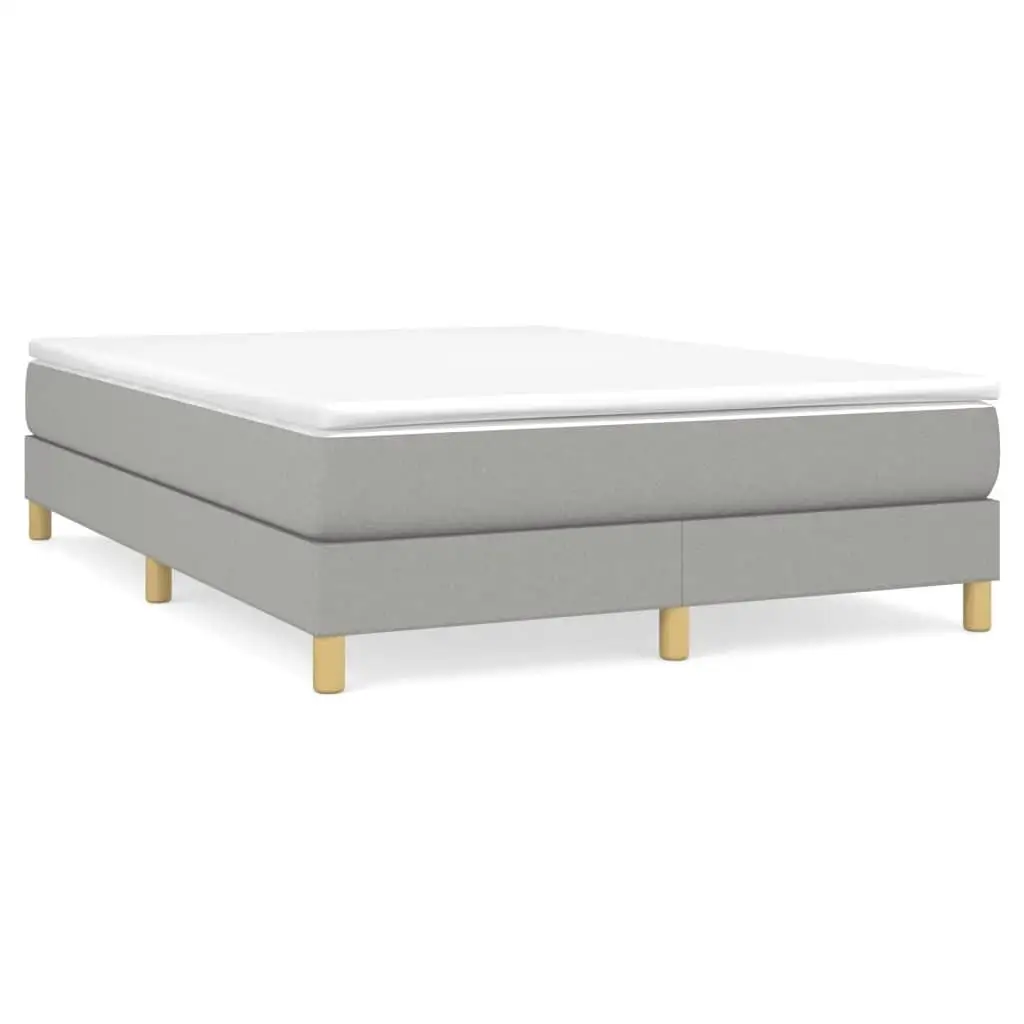 Light Gray Full Fabric Bed Frame (Mattress Not Included) – US Shipping Only