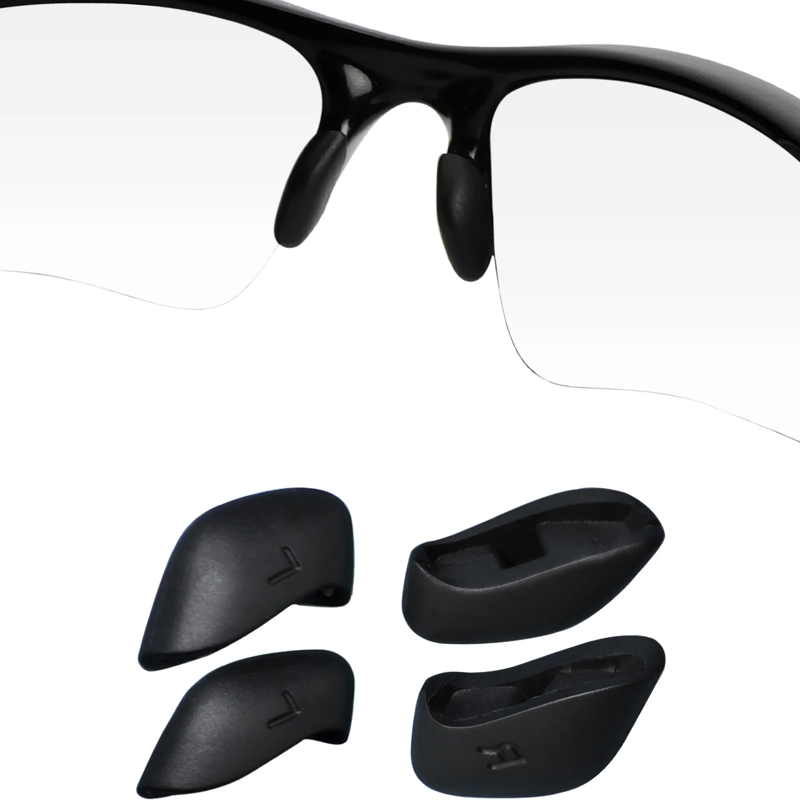 E.O.S Silicon Rubber Replacement Black Nose Pads for Oakley Flak 2.0 OO9295,Flak 2.0 Vented OO9295,Flak Beta Frame Multi-Options