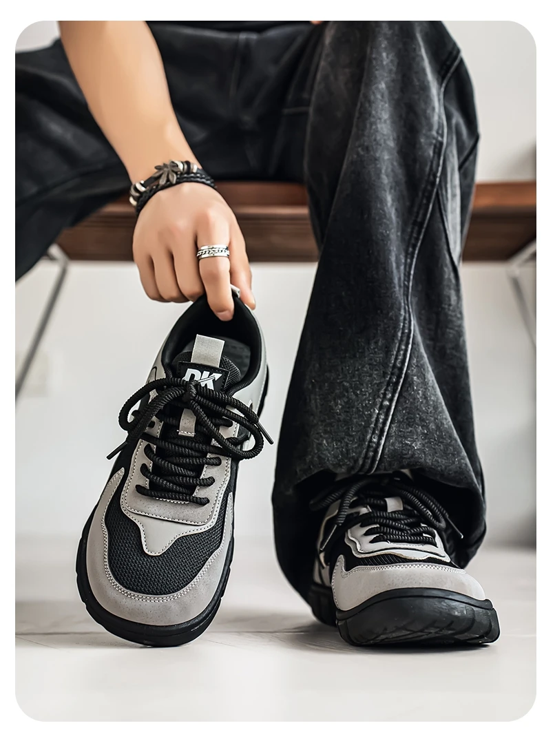 Herrenschuhe mit breiter Zehenbox, leichte Outdoor-Laufschuhe, rutschfeste, weiche, modische Herrenschuhe – Detail 12