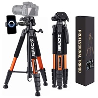 187cm/73.6in Tall Compact Aluminium Tripie Horizontal Shoot Digital Camera DSLR Canon Nikon Telephone Photographic Tripod Stand