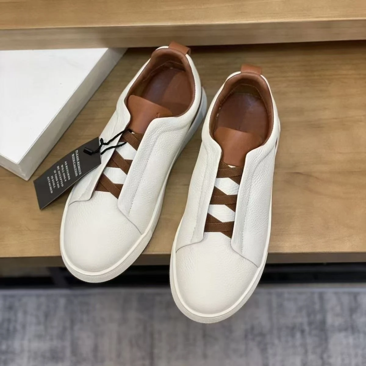 Spring Autumn Vintage High Quality Genuine Leather Lace-Up Shoes Man's Solid Color Round Toe Low-cut Flat Bottom Shoes