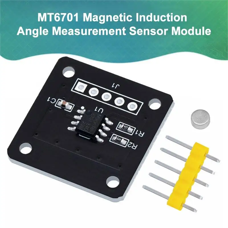 1/2/3 Stück Messsensormodul MT6701 Magnetischer Encoder Magnetischer Induktionswinkel 14bit Hohe Präzision
