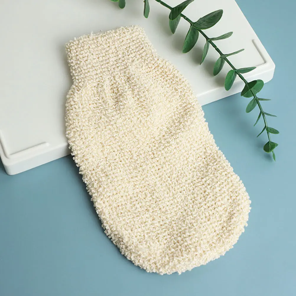 

3pcs Plant Bath Gloves Soft Exfoliating Shower Mitts Body Cleaning Scrubber Home Use Face Skin Gentle Massages Pressure