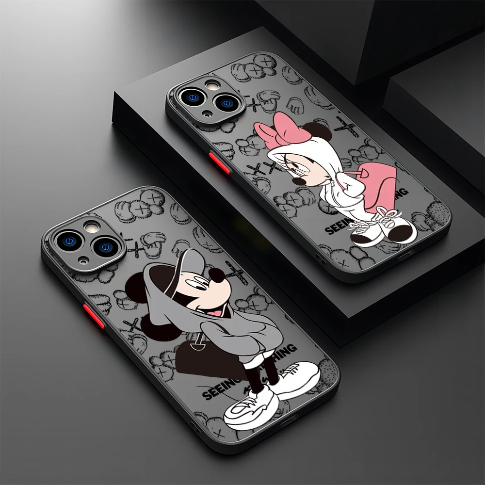 Brand Mickeys Minnies Mouse Phone Case For Samsung S24 S23 S22 S21 S20 S10 FE Note20 Note10 Plus Ultra Lite 5G Matte Transparent