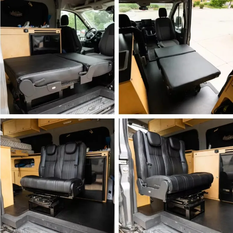 2-Seat Folding Bed with Bifold Feature RV Interior Accessory for Campervans