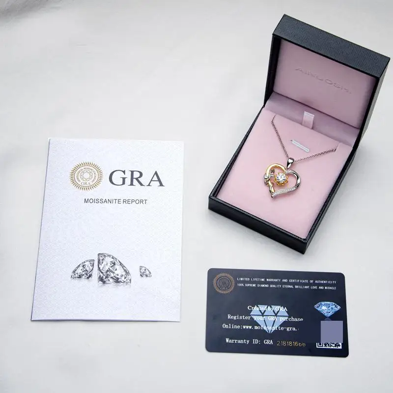 Romantic Necklace Sunflower Ladies Love Round Gemstone Niche Design Heart-shapedNecklace