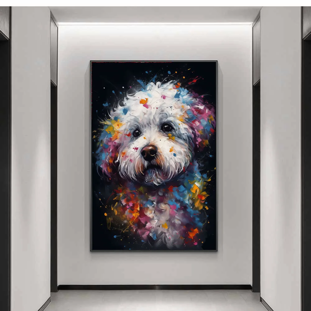 Watercolor Various Dogs Portrait Canvas Paintings on the Wall Art Poster and Print Lovely Animals Modern Picture Kids Room Decor