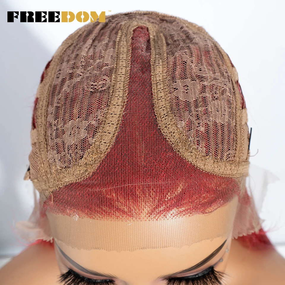 الحرية الاصطناعية الدانتيل الجبهة الباروكات للنساء 28 بوصة مستقيم الدانتيل الباروكة مقاومة للحرارة أومبير براون الأحمر الأبيض تأثيري الباروكات