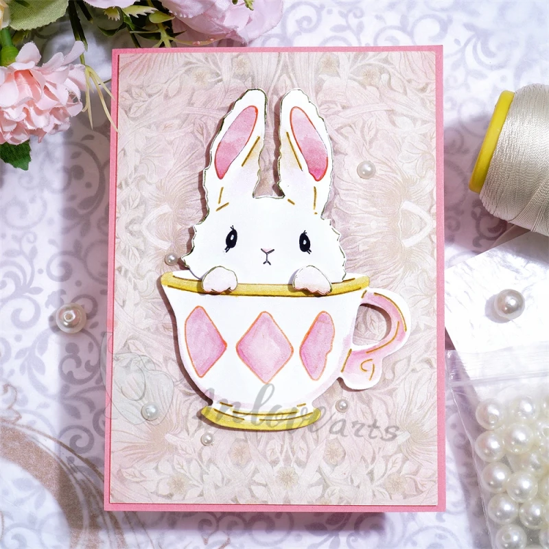 Easter Rabbit Scrapbooking Cutting Dies Metal Stencil And Stamps For DIY Embossing Card Making Flower Cut Die New 2024