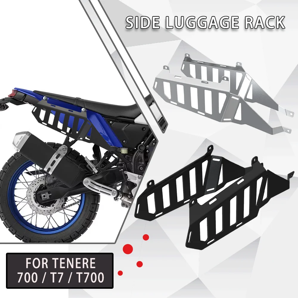 

Side Panniers Rack For Yamaha Tenere 700 Rally World Raid T7 T700 2020 2021 2022 2023 2024 Saddlebag Support Bar Mount Bracket