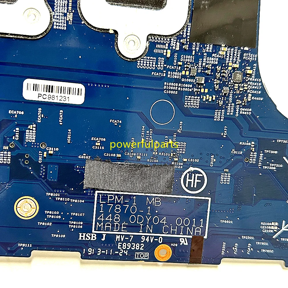 Imagem -03 - Placa-mãe para Lenovo Thinkpad p1 Gen 178701 448.0dy04.0011 I78750h I79850h Gtx1050ti T1000 01yu947 01yu951 01yu950