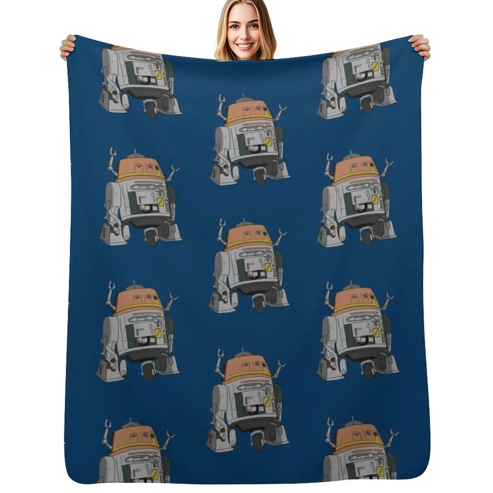 Chopper(1) Throw Blanket Shaggy Furry Soft Blanket for Bedroom Living Room