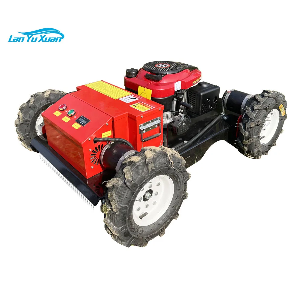 

Small Tire Type Full Intelligent Remote Control Lawn Mower Grass Cutter