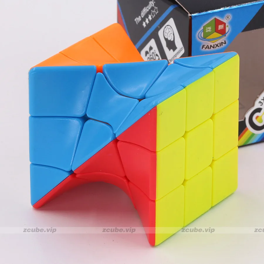 FanXin cubo mágico Twist Skew, rompecabezas sin pegatinas 3x3x3, rompecabezas Ziicube de velocidad educativo profesional, juego de juguetes 3x3