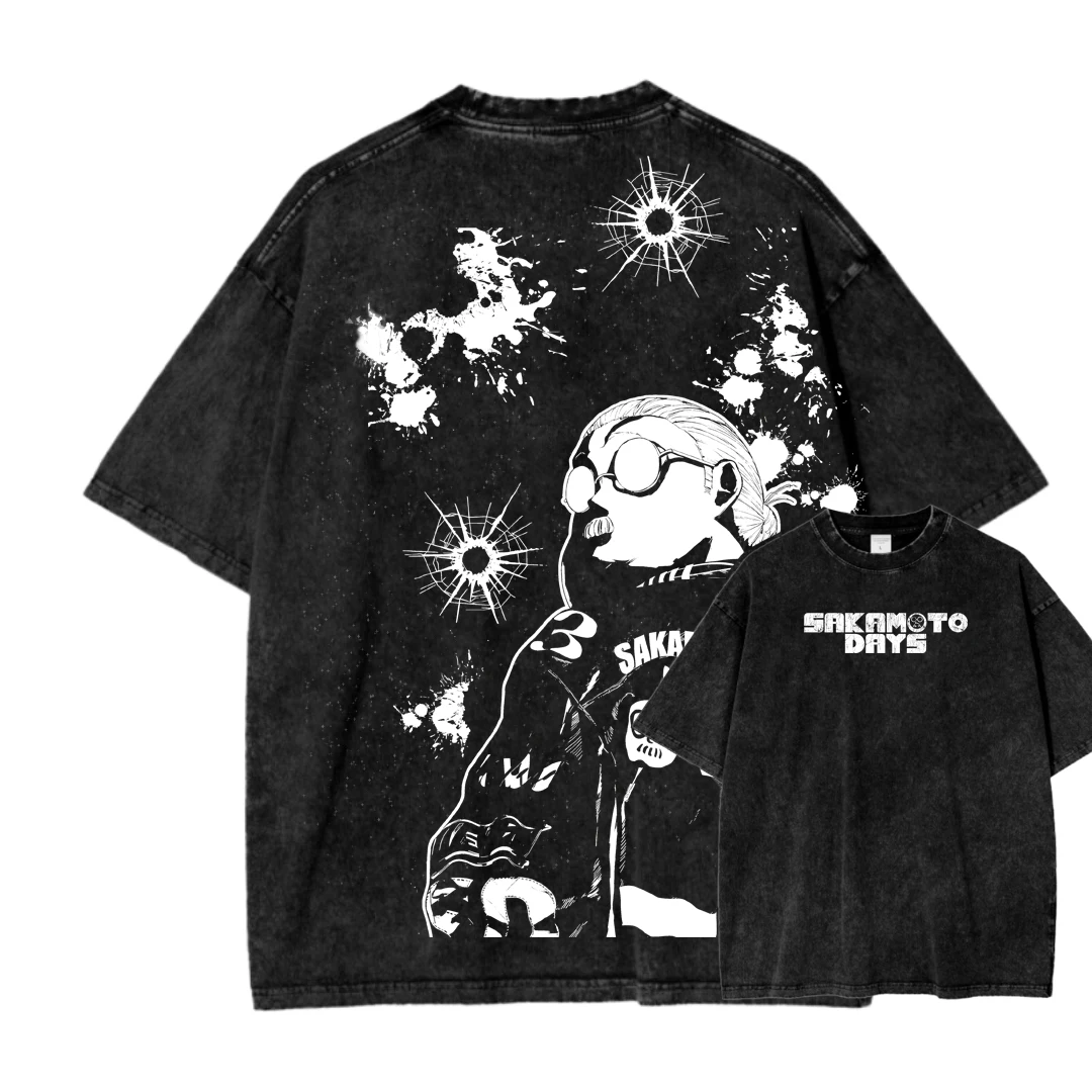 Sakamoto days hot product New Model Washed T-shirt personality Clothes Retro Fashion Streetwear Trendy Couples high quality gift
