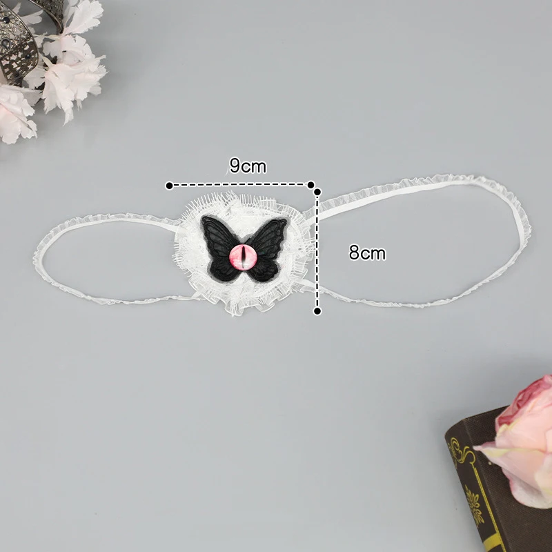 Lolita Gothic One Eye Maske Cosplay Anime Halloween Party Kostüme Prop Kostüm Weihnachten Dame Mädchen Herz Brillen Weihnachten Geschenke – Detail 5