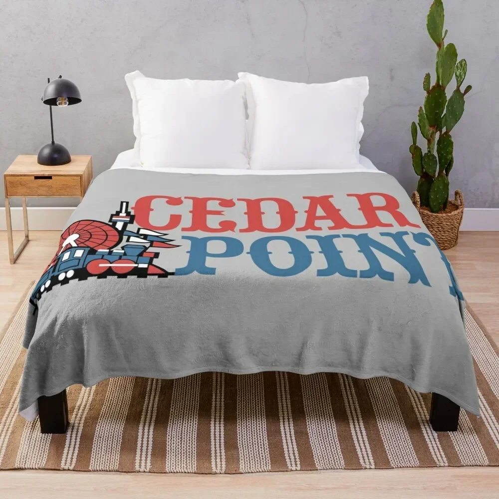 

Cedar Point Old Vintage Logo Design Throw Blanket Cute Designers Baby valentine gift ideas Blankets