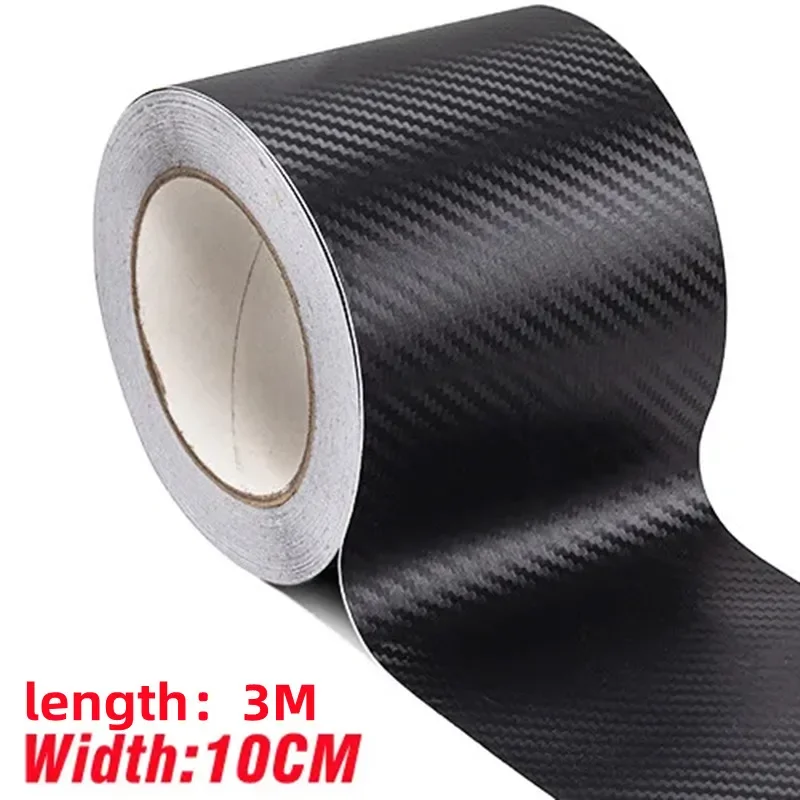 3D Nano Carbon Fiber Car Bumper Door Guard Protection Film 3m Car Door Sill Protector Sticker Black Waterproof Anti Scratch Tape - view 6