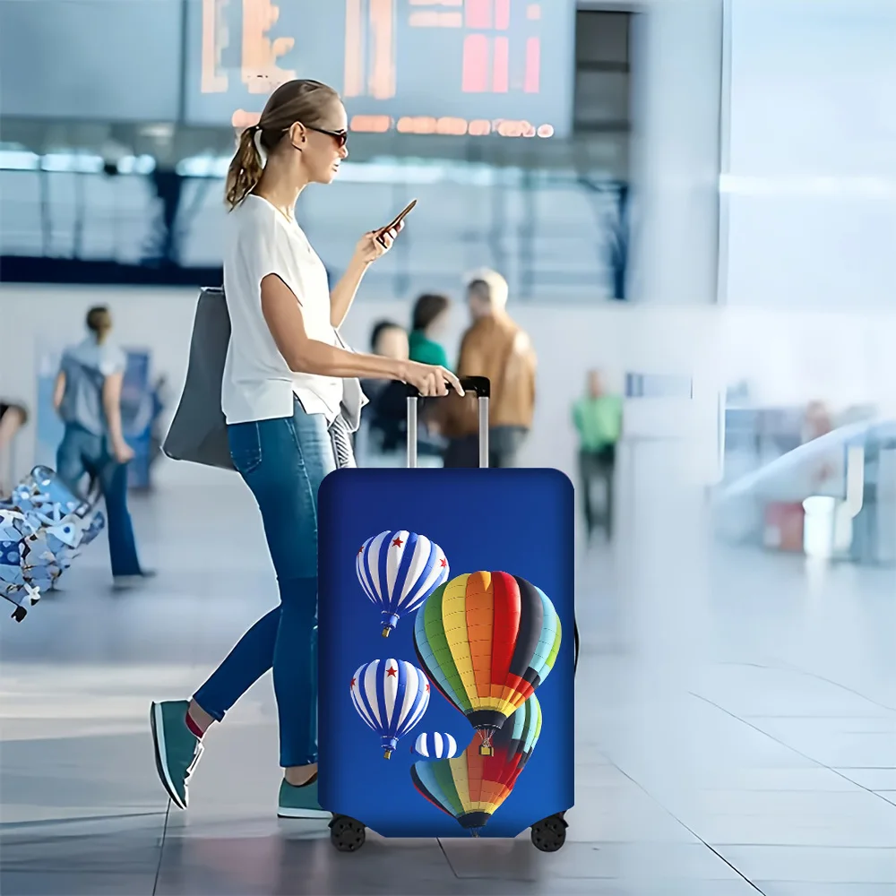 

1 PC Hot Air Balloon Print Luggage Cover for 18 – 32 inch luggage; dust and elastic travel accessories to effectively protect