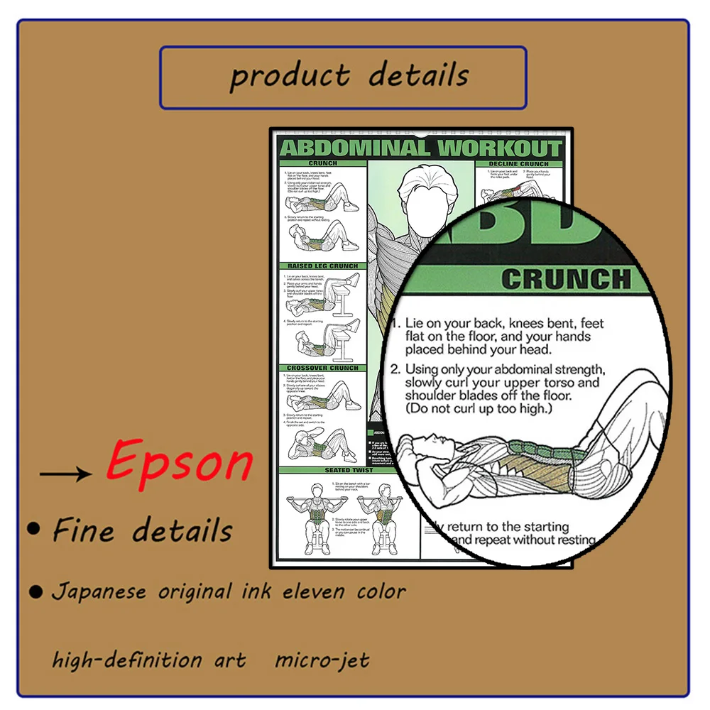 トレーニングフィットネスアクティビティvanvas絵画筋力画像壁アートポスター装飾絵画ジムの装飾のための使用cuadro