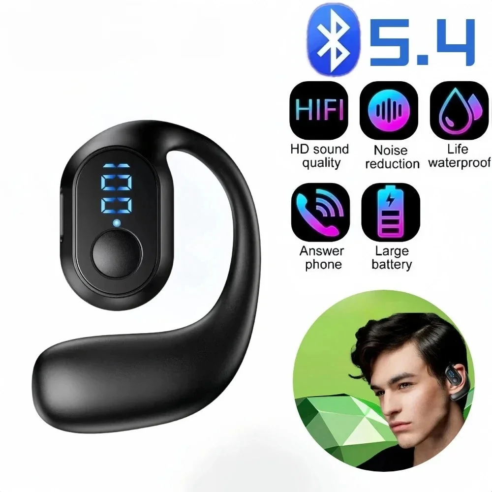 NEW KY2 PRO Wireless Earphones Air Conduction OWS Headphone HiFi Ear-Hook Music Sports Noise Cancel Headset For All Smartphones