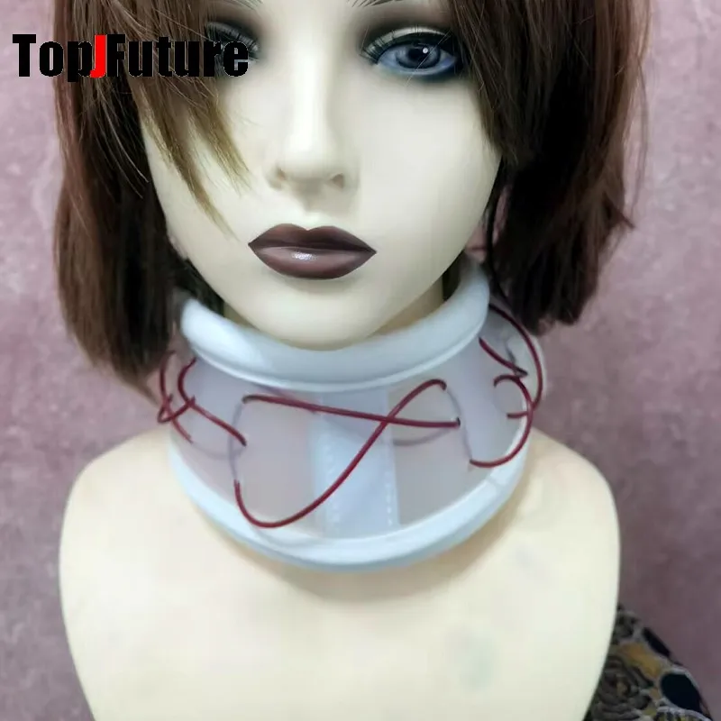 Streetwear Y2k Girl Women Men Gothic Lolita Cosplay Harajuku Punk Steampunk blood vessel prop Neck decoration