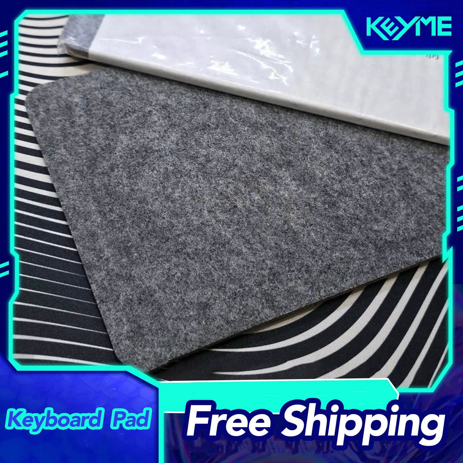 

Cork Felt Keyboard Pad Deskpad Custom Mechanical Keyboard Pad HIFI Insulation Optimize Sound Effect Compatible with 80% Keyboard