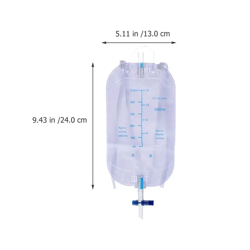 10pcs 500ml Urine Storage Bag Thickened Disabled Men Urine Pouch Urine Catheter Elderly Patient Wearable Urine Bag Kit