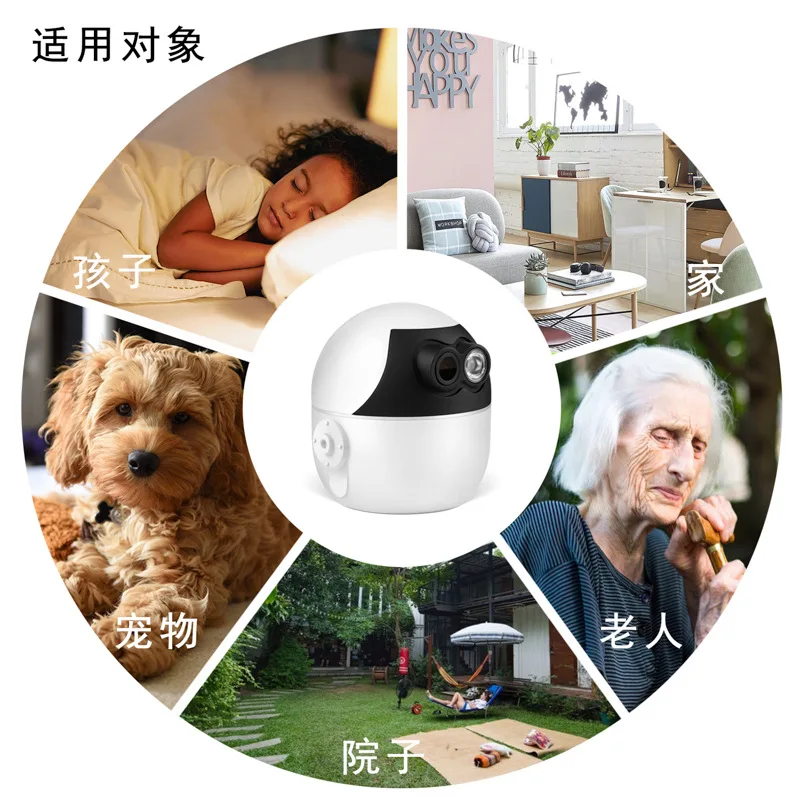 2MP 1080P Tuya APP 8X Zoom Wireless WIFI IP Camera AI Humanoid Detection Home Security CCTV Intercom Baby Monitor