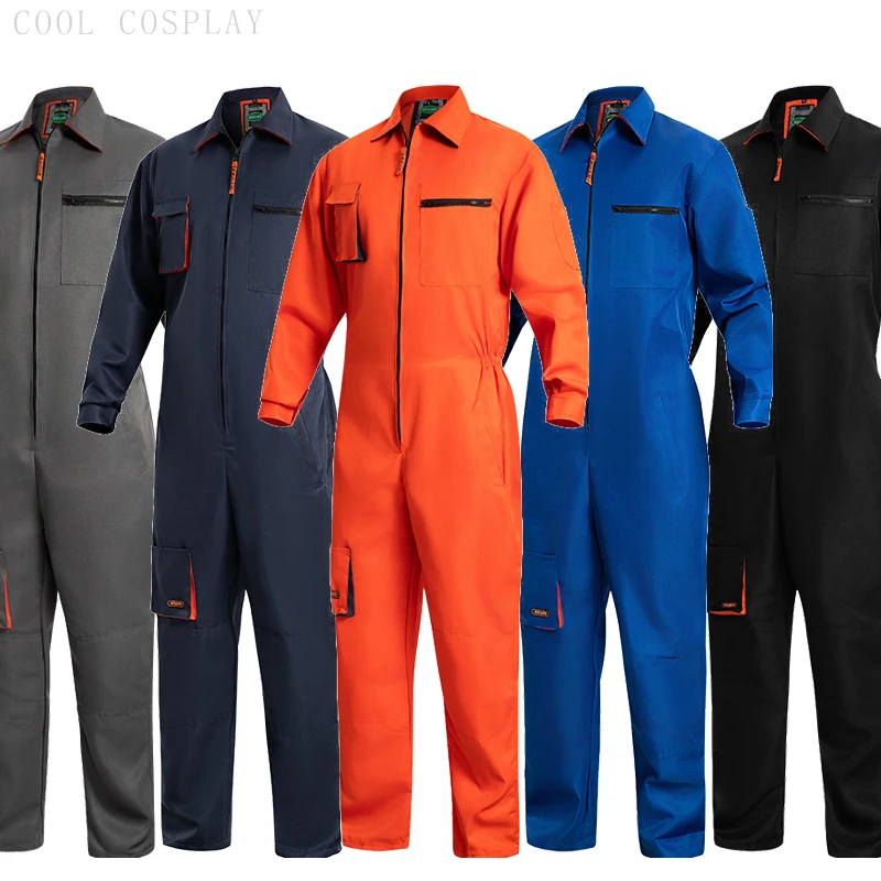 

Unisex Work Clothes Warehouse Porter Working Coveralls Mechanical Working Jumpsuits Welding Suit Car Repair Workshop Uniforms