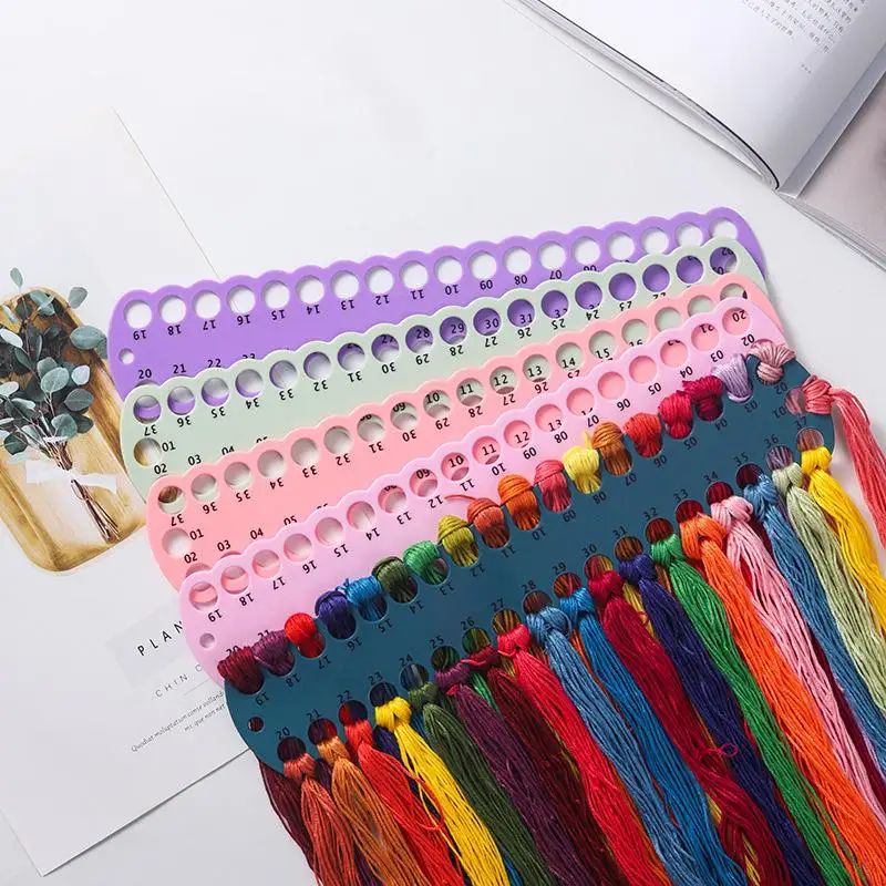 

5PCS Embroidery Floss Organizer Cross Stitch Thread Holder Storage Tool Cross Stitch Thread Finishing Tool