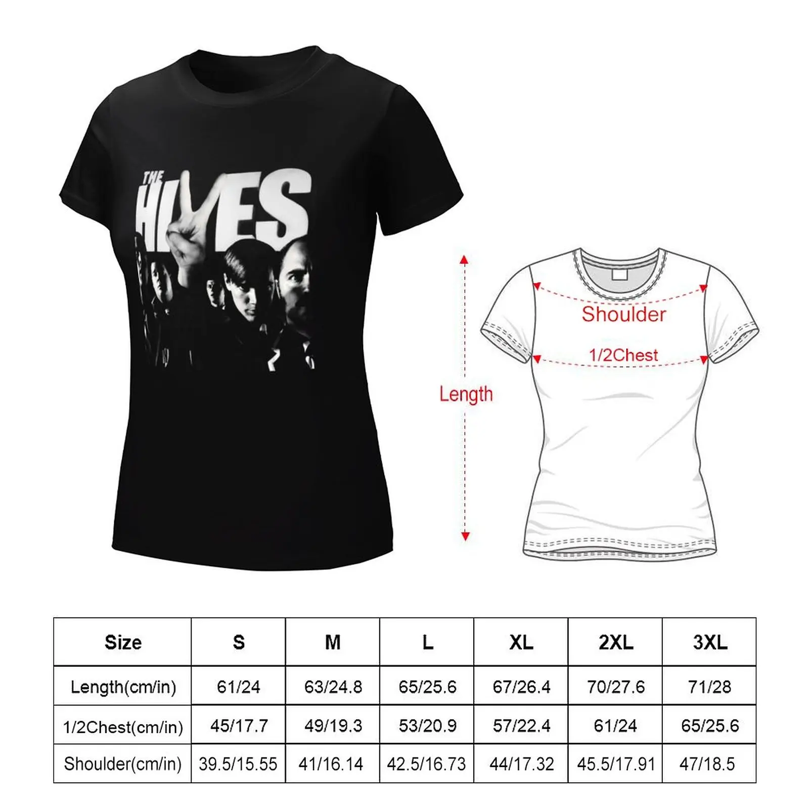 Band the Hives vintage T-Shirt funnys new edition summer blouses woman 2024