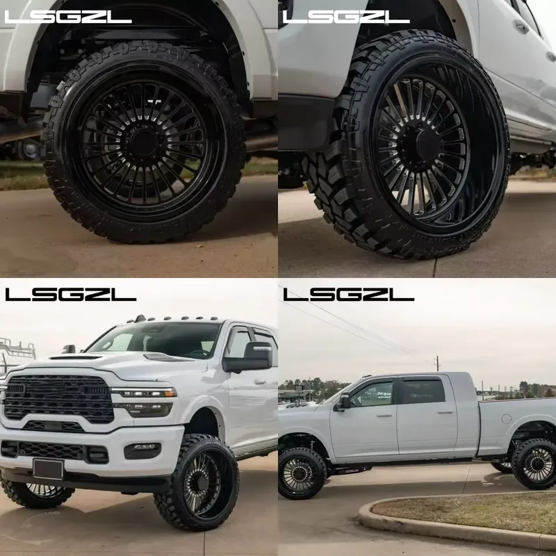 i LSGZL Truck Rims20x10 22x12 24x12 24x14 Black Forged Super Single Wheels6x139.7 8x6.5 6x5.5 8x180 10x225 Concave Wheels for