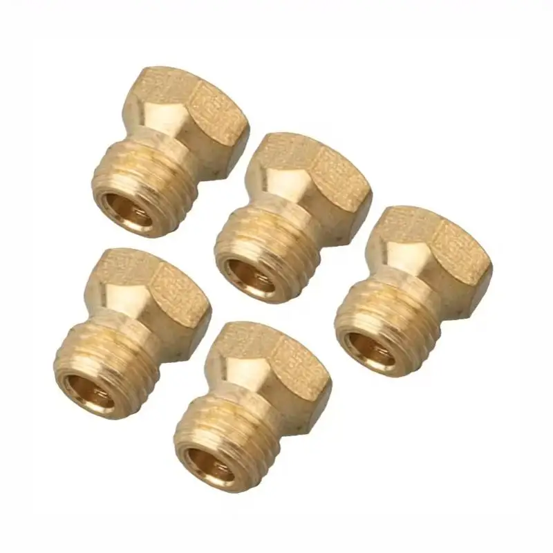 Heavy Duty Gas Burner LPG Conversion Jets 5Pcs Brass Nozzles 50/65/70/87/95 for Kitchen Stove Repair & Replacement