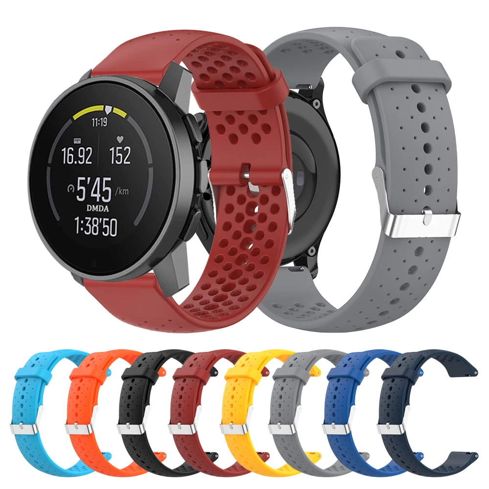 Breathable Silicone Bracelets For SUUNTO Band 9 PEAK Pro/DLC/5 PEAK/PACE/3 Fitness/VERTICAL 20mm 22mm Strap Accessorie Wristband