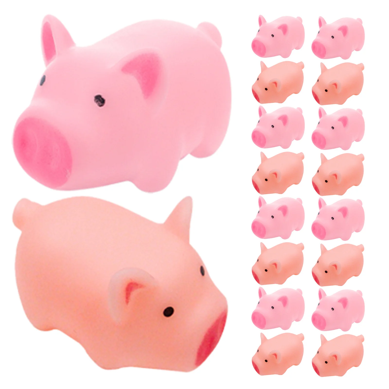 40 قطعة حمام الطفل الوردي البسيطة اسفنجي خنزير صار الحيوان لينة الرضع حوض اللعب صانع الضوضاء دش لحديثي الولادة عيد ميلاد #3