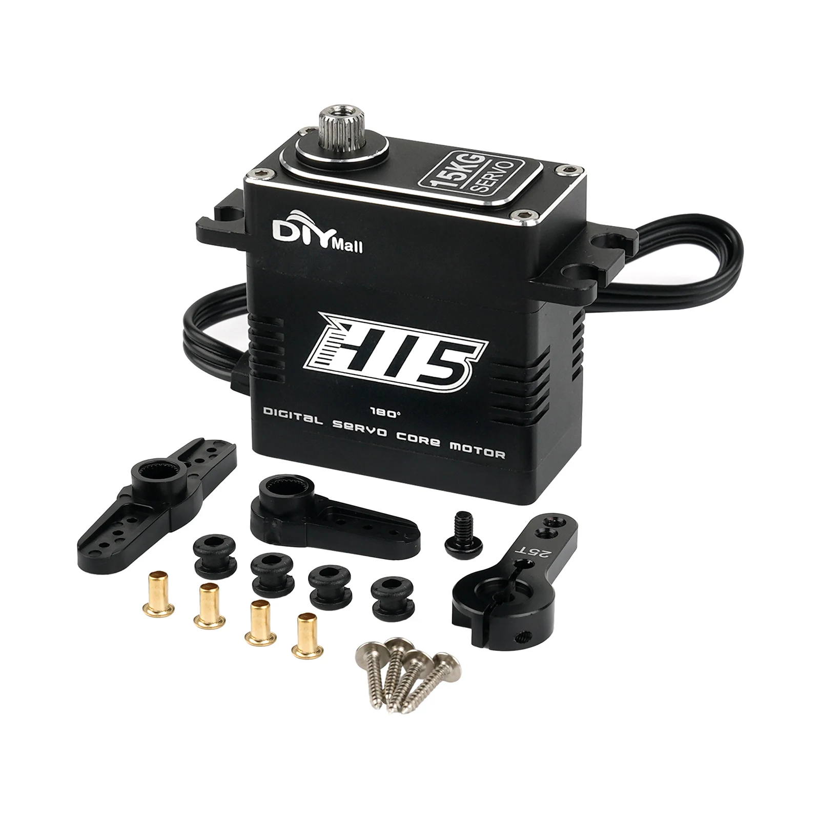 Servo digitale da 15 kg BLS-H15 ingranaggio in acciaio CNC completo per robot elicottero camion auto 1/8 1/10 1/12 RC