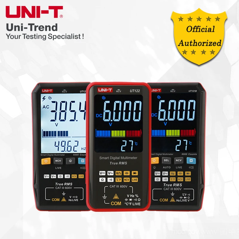 UNI-T UT121 Series Smart Digital Multimeters UT121A UT121B UT122/19mm ultra-thin body