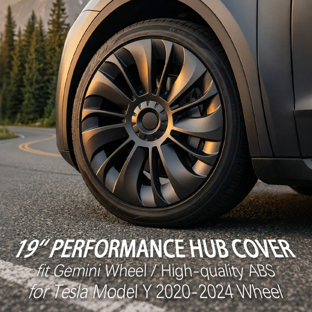 4 Stück Radkappen, Performance-Ersatz-Radkappen, Vollfender-Abdeckung, Zubehör für Tesla Model Y 19 Zoll 2017-2024